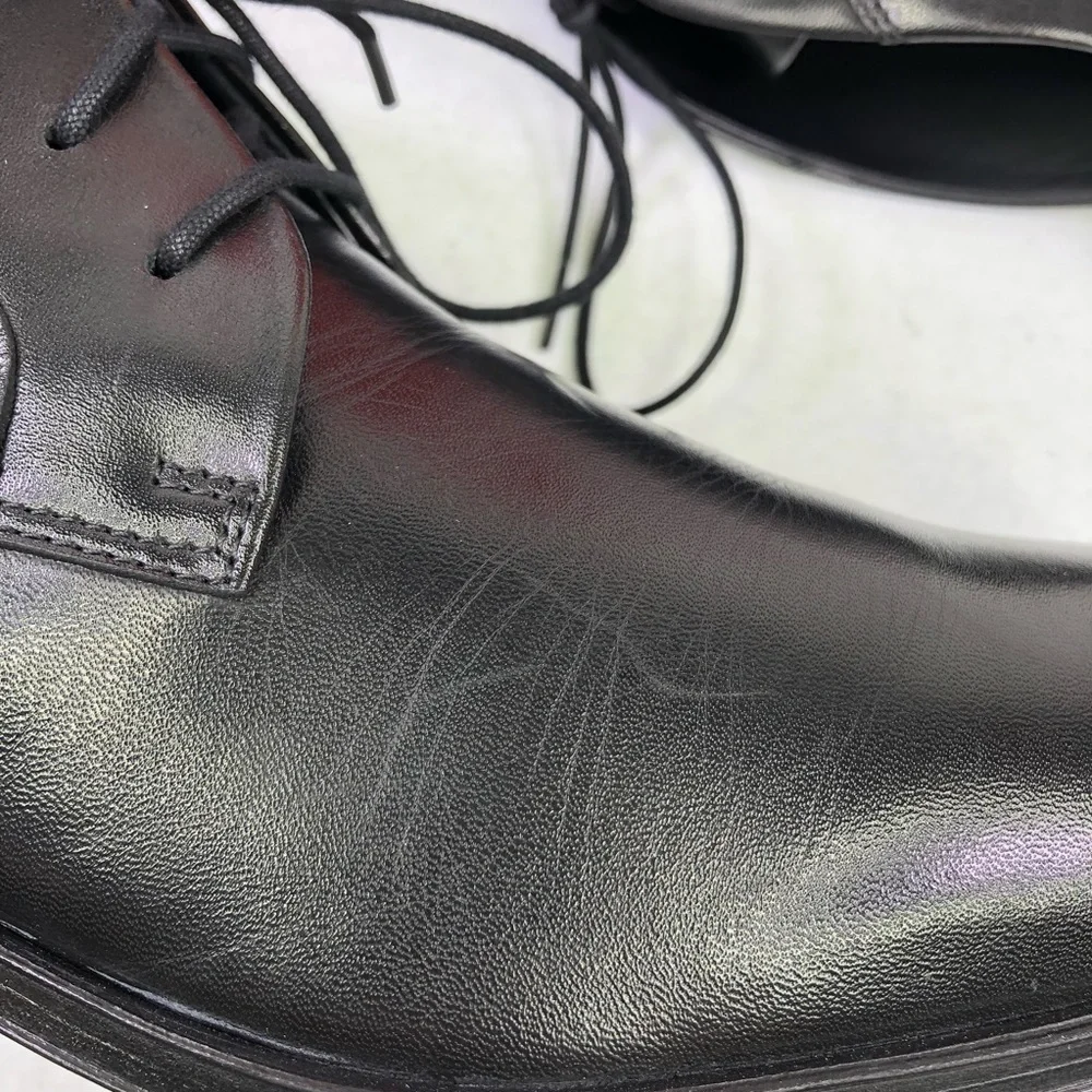Hugo Boss Black Leather Chukka Lace Up Boots